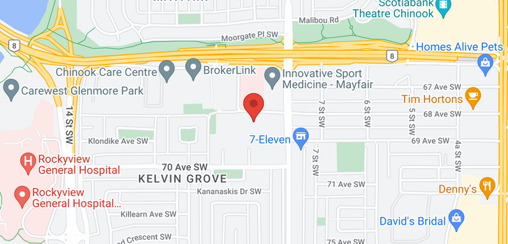 map of 102 1001 68 Avenue SW